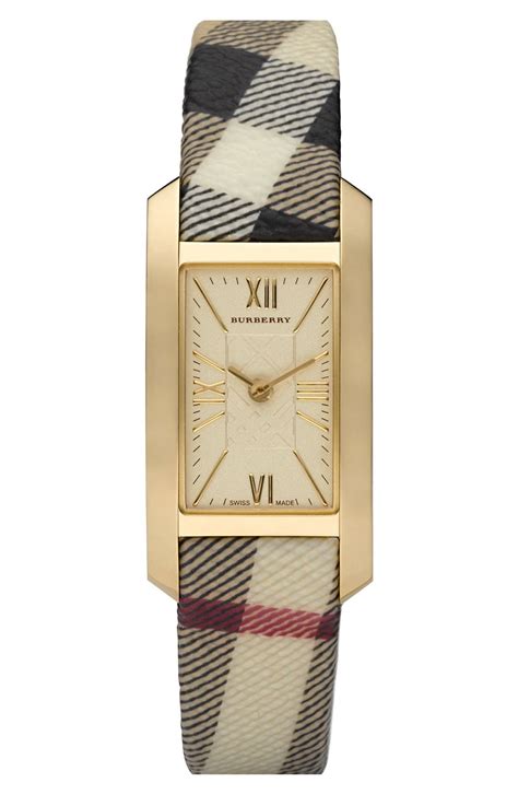 burberry check watch gold|Burberry gold watch nordstrom.